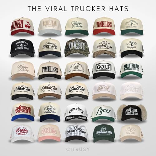 Image of Vintage Western Trucker Hat | Men & Women | Country Cute Caps for Cowgirls Cowboys | Camo Denim Embroidered Cotton | Snapback