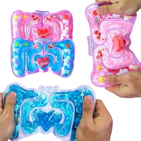 2 Pack Squishy Tube Sensory Fidget Toys Valentine's Day Toys Cover
