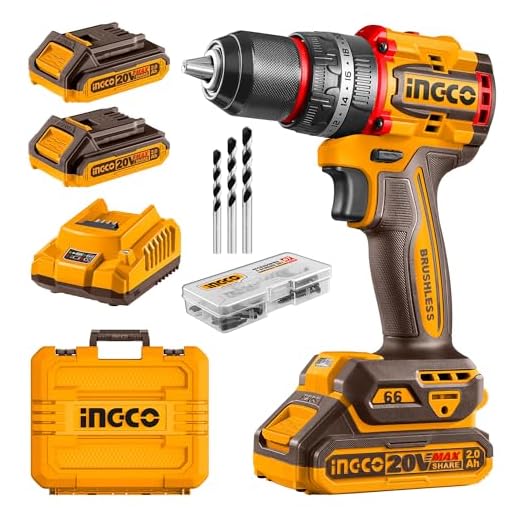 INGCO 20V Cordless Hammer Drill Kit