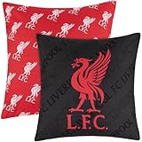Liverpool F.C. Square Cushion Covers, 39 x 39cm Bed, Sofa Cushion Cover Pack of 2 - Liverpool Gifts