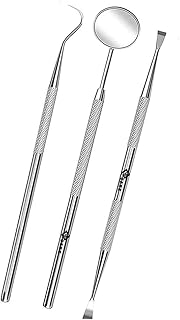 Dental Care Set Cleaning Tools 3 Pack Dental Hygiene Kit teeth set for Home Use stainless steel Mouth Mirror Dental Picks ...