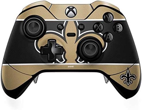 Skinit Decal Gaming Skin Compatible with Xbox One Elite Controller - Officially Licensed NFL New Orleans Saints Zone Block Design