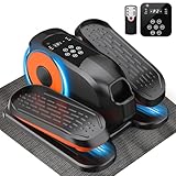 Mini Under Desk Elliptical Low Impact Electric Leg Exerciser As Seen on TV While Sitting for Seniors with Non-Slip Mat Quiet & Portable for Home and Office Black