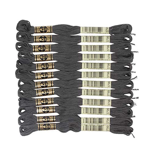 Image of DMC 6-Strand Embroidery Cotton Floss, Very Dark Pewter Grey - Pack Of 12