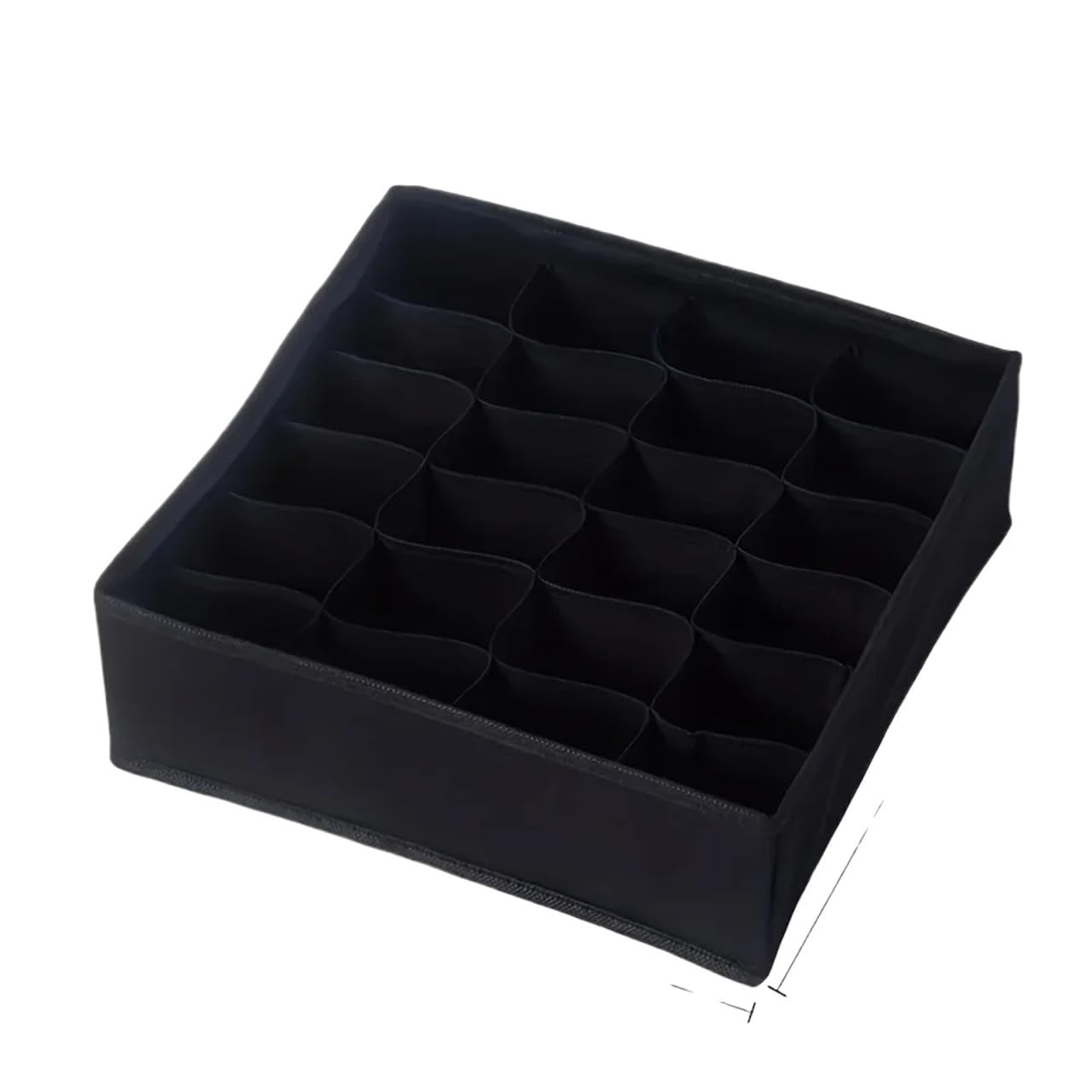Paquete de 2 organizadores almacenamiento calcetines for armario | Caja divisora ​​plegable for corbatas de ropa interior de calcetines, diseño de malla, ahorro de espacio(Black)