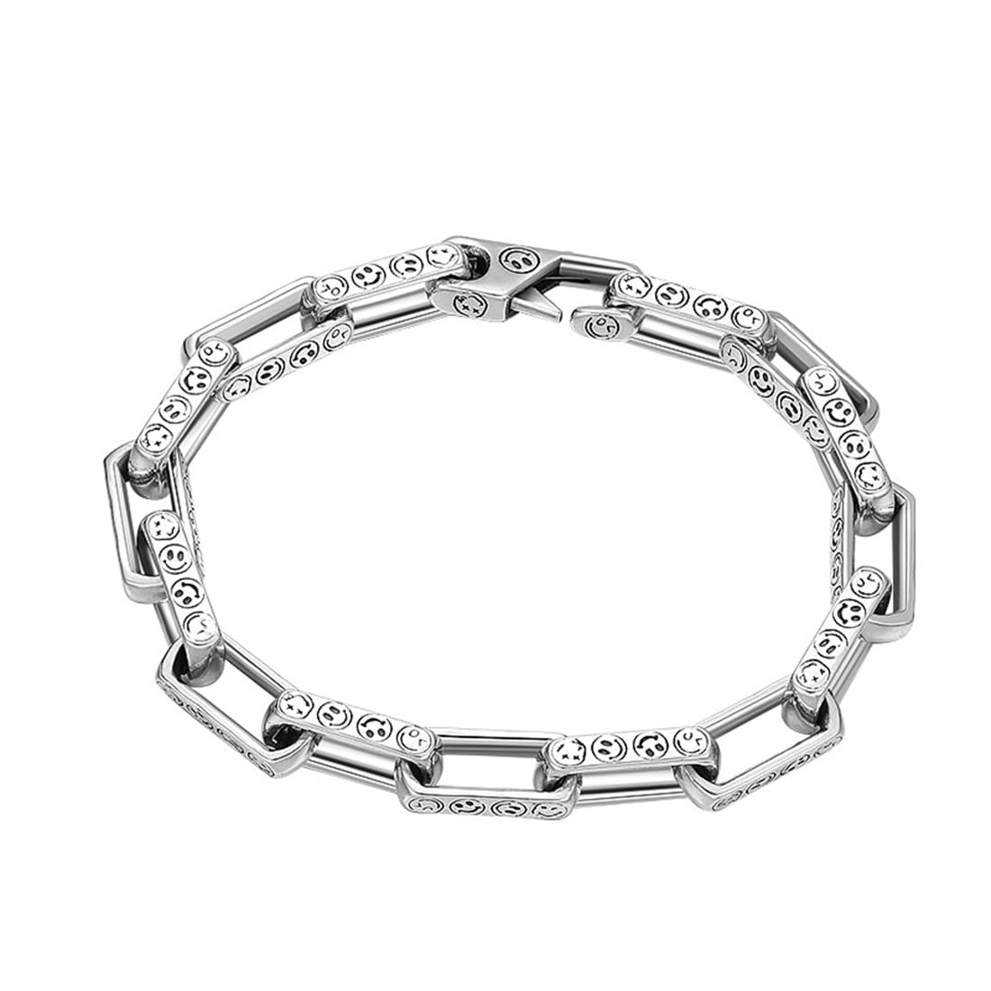 LYGXWJFC Modearmband aus S925-Sterlingsilber, nordisches Männer- und Frauengesicht, personalisiertes Armband