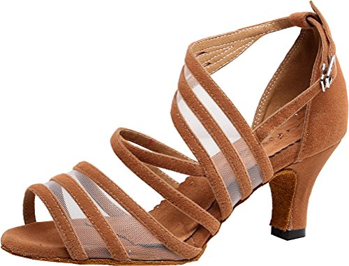 Chaussures de danse latine pour femme bout ouvert anti fatigue