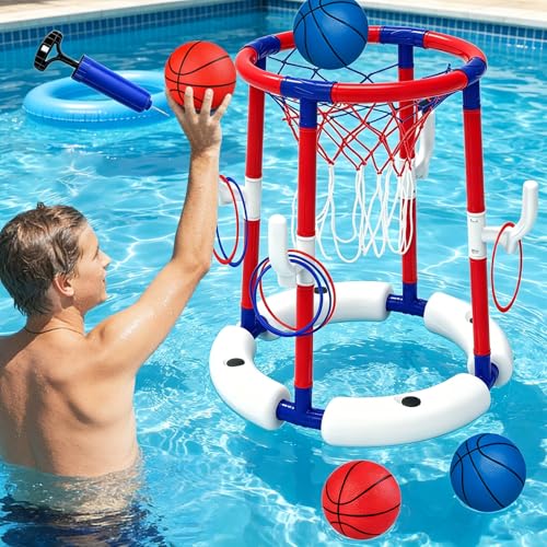 Juguetes de baloncesto para piscina con base flotante estable de alta resistencia para el agua