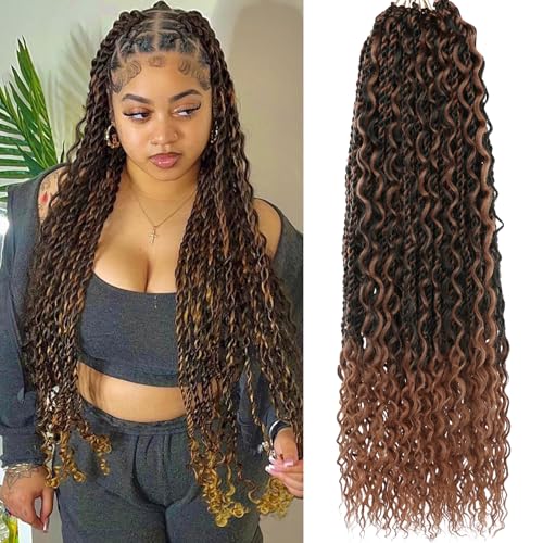 RuiYok Black Mix Brown 24 Inch Boho Senegalese...