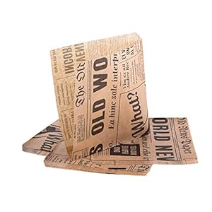 Oldnews Lebensmitteltüten Papier Partytüten 150x150 mm (50 Stück)