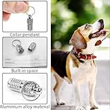 5 Stück Adressanhänger für Hunde Katzen, Katzenhalsband mit Namen, ID Tag Hundemarke Tiermarke mit Schlüsselringe, Hundehalsband Personalisiert, Adresskapsel für Haustiere, Katzen, Hunde