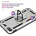 ULAK Compatible with iPod Touch 7/6/5 Case with 2 HD Screen Protectors, Hybrid Rugged Shockproof Cover with Built-in Kickstand for iPod Touch 7th/6th/5th Generation (Silver)