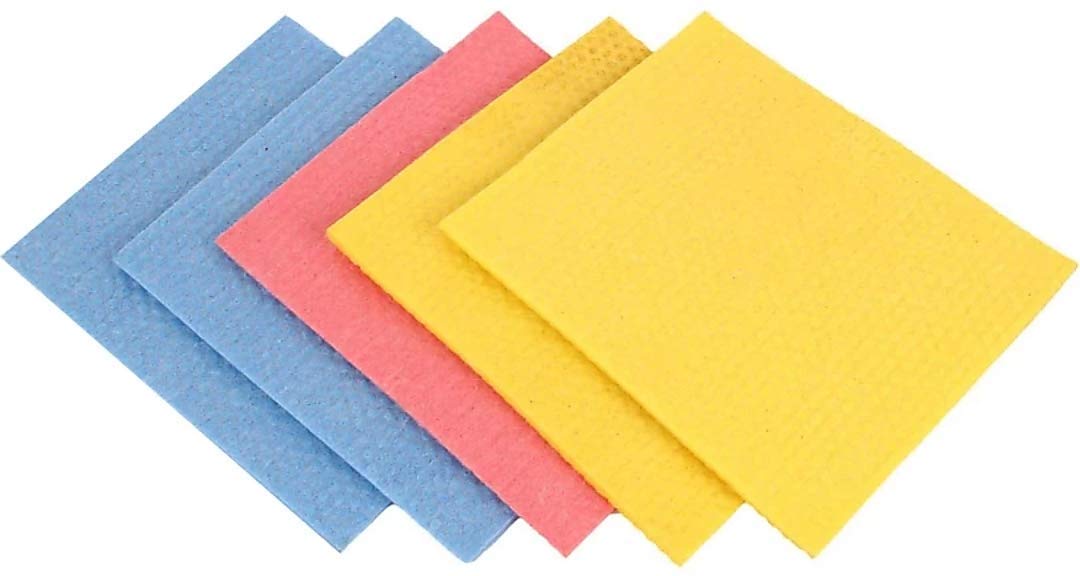 NOHUNT Resuable and Washable Sponge Wipes with Super absorbant Biodegradable Cellulose Material for Kitchen and Home Cleaning (Multicolored) (Pack of 5) (B09P4Y4KGB) Amazon Price History, Amazon Price Tracker