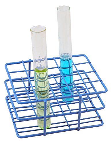 EISCO Blue Epoxy Coated Steel Wire Test Tube Rack, 20 Holes, Outer Diameter Permitted of Tubes...