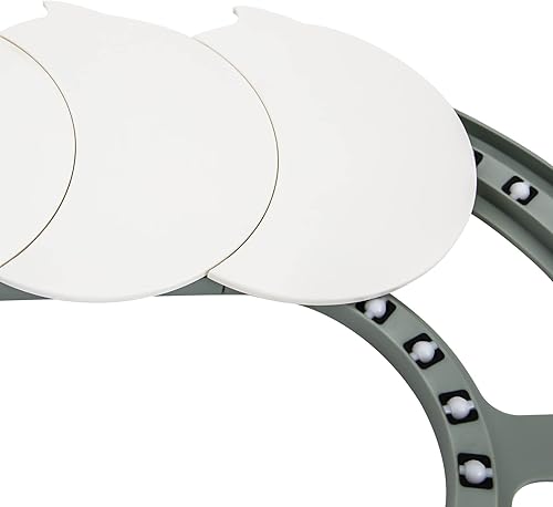 Miniatura 6 de Fetcoi Tocadiscos giratorios de 360 para fiestas, giratorio manual, ajustable, mesa giratoria de alimentos, tren de servicio de alimentos, mesa de