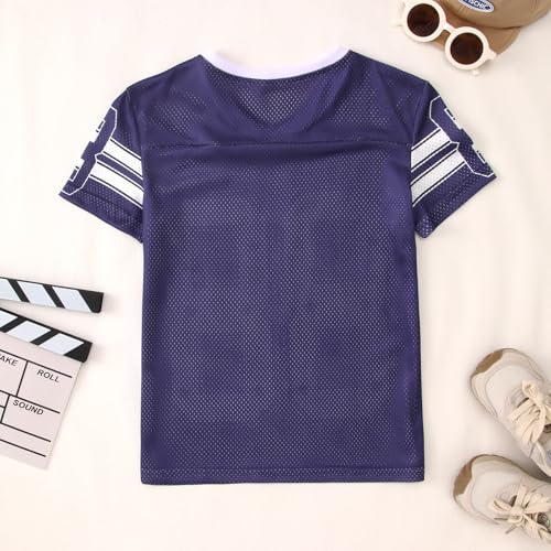 Image of Girls Boy Jersey Shirt Kids Y2k Baggy Tshirt 88 Graphic Tees | Size 6-11 Years V Neck Sports Team Outfit, Football Season Shirts, Oversized Short Sleeve Summer Tee Top