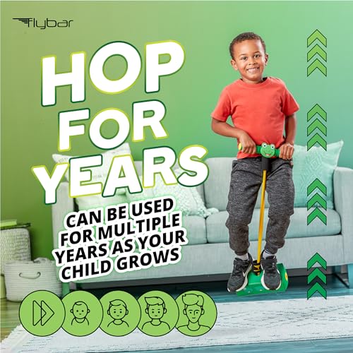 Image of Flybar My First Foam Pogo Jumper for Kids Fun and Safe Pogo Stick for Toddlers, Durable Foam and Bungee Jumper for Ages 3 and up, Supports up to 250lbs (Frog)