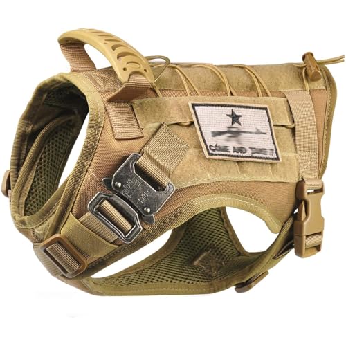 SALFSE Tactical Service Dog Vest Harness K9 Military Molle Dog Vest for Outdoor Training Waterproof...