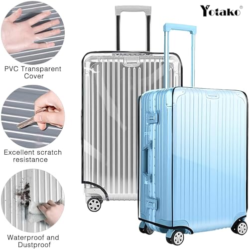 Yotako Clear PVC Suitcase Cover Protectors 30 Inch Luggage Cover Protectors for Wheeled Suitcase 30''4