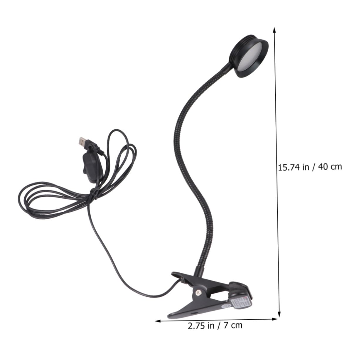 Lampada a Clip LED per Comodino, Collo Flessibile, Luce per Leggere USB 4W 6W, per Leggere a Letto Nel Buio