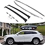 Roof Rail Rack & Cross Bar for Mazda CX-9 CX9 2016 2017 2018 2019 2020 2021 2022 2023 Cargo Rooftop Accessories 4P（2 Sliver R +2 Black B）