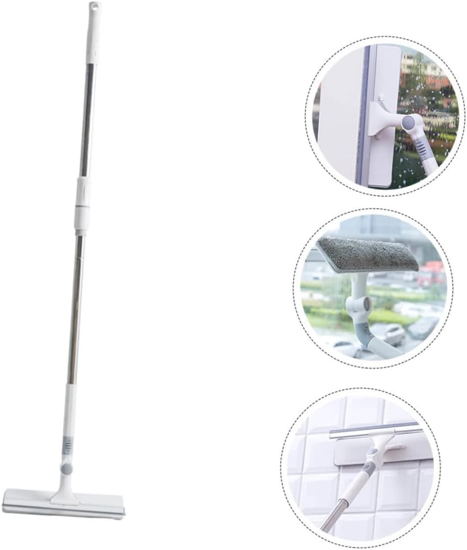 Didiseaon 1pc Multi-use Window Cleaning Wiper Broom Handle for Bathroom and Glass Efficient Water Removal Mop for Home Use