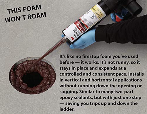 Image of 3M Fire Barrier Rated Foam, FIP 1-Step, 12.85 fl oz Cartridge, 6 /case