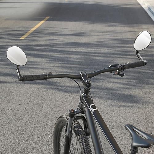 Espejo de extremo de manillar de bicicleta gran angular con rotación libre de 360 grados 4