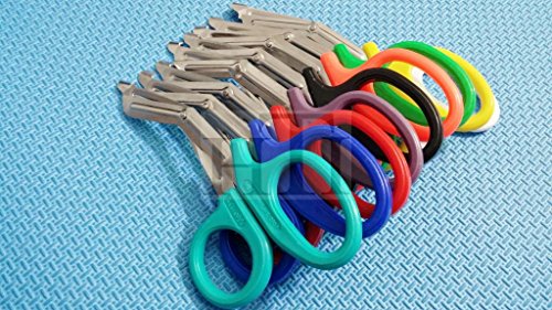 3 PCS (NEON PINK & NEON GREEN & BLUE) PARAMEDIC UTILITY BANDAGE TRAUMA EMT EMS SHEARS SCISSORS 7.25 INCH STAINLESS STEEL (HTI BRAND)