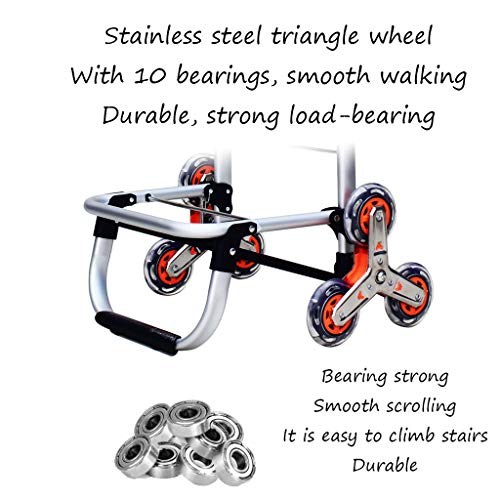 Einkaufstrolley Qualitäts-Aluminiumlegierungs-Einkaufswagen kann Treppen-Einkaufswagen-tragbaren faltenden Haushalts… – Bild 4