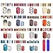 15 Hojas Pegatinas Uñas, 210 piezas Pegatinas de Uñas de leopardo para pegar, Cobertura Completa de Un Solo Color Decoraciones para Uñas con 2 limas de uñas