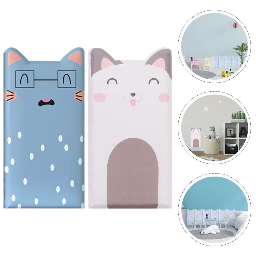 VICASKY Par De Pegatinas Removibles Anticolisión De Pvc Para Niños Azulejos De Pared 3D Para Gatos Protectores De Bordes De Almohadillas De Pared Herramienta De Protección Para Bebés
