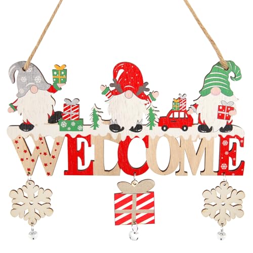 Weihnachten Tür hängende Dekorationen, Welcome Holz-Aufhänger...
