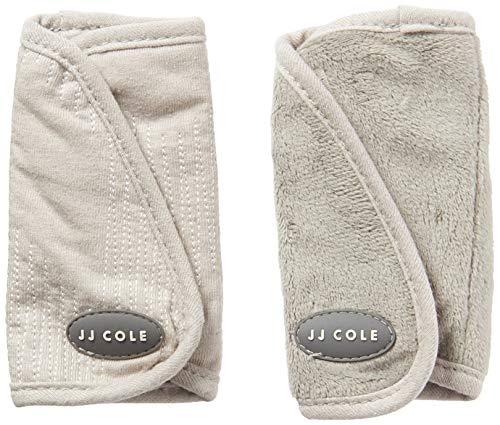 JJ Cole - Reversible Strap Covers, Seat Belt Cushion to Support Infants and Toddlers in the Car Seat or Stroller, Grey Herringbone, Birth and Up