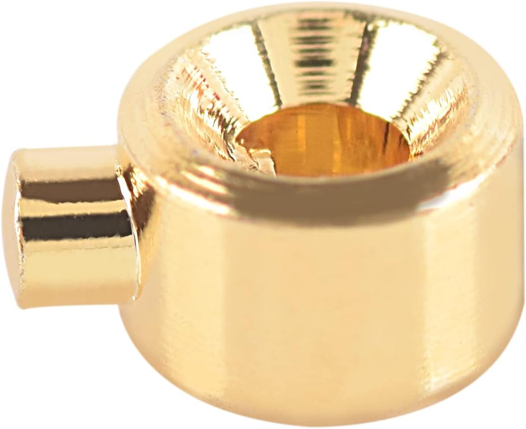 KONMAY 30pcs Stopper Crimp Beads for Bracelets and Necklaces, 18K Gold Plated Golden 3.2mm Locker Seperator Beads, Positioning Spacer Beads for Jewelry Making - Image 5