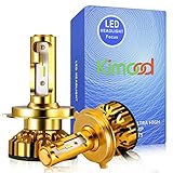 Bombilla H4 LED Coche Kimood LED H4 Coche, 10400LM y 72W / Set, 6000K Cool White 9-36V, Kit de Conversión Todo en...