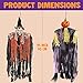 JOYIN 3 Pack 35” Hanging Ghosts Witch Pumpkin Decor Hanging Halloween Decorations Outdoor Halloween Decor, Scary Flying Witch Grim Reapers Haunted House Front Porch Decor Yard Garden Lawn Party