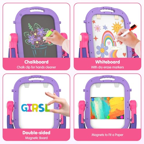 Ylovetoys 868 Easel For Kids, Toddler Art Easel Adjustable Standing thumb #4