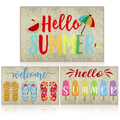 3 Pcs Hello Summer Door Mat 23