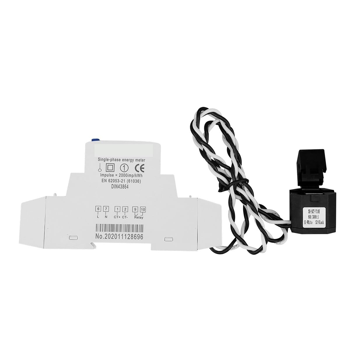 NURII Temporizador Inteligente del medidor de energía monofásico 60A DIN Rail, medidor de kWh, vatímetro 110V 220V 18mm