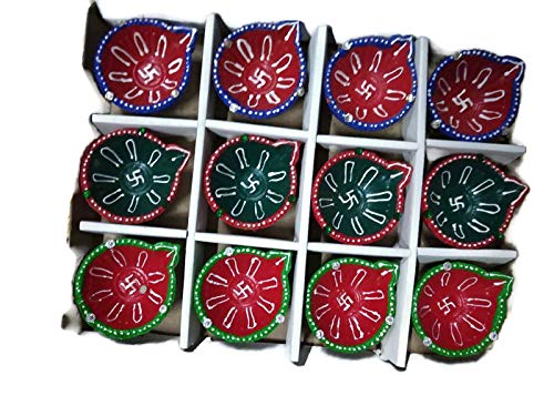 Diwali Diya |Handmade of Terracotta | Set of 36 | Mud Diyas | Multicolor