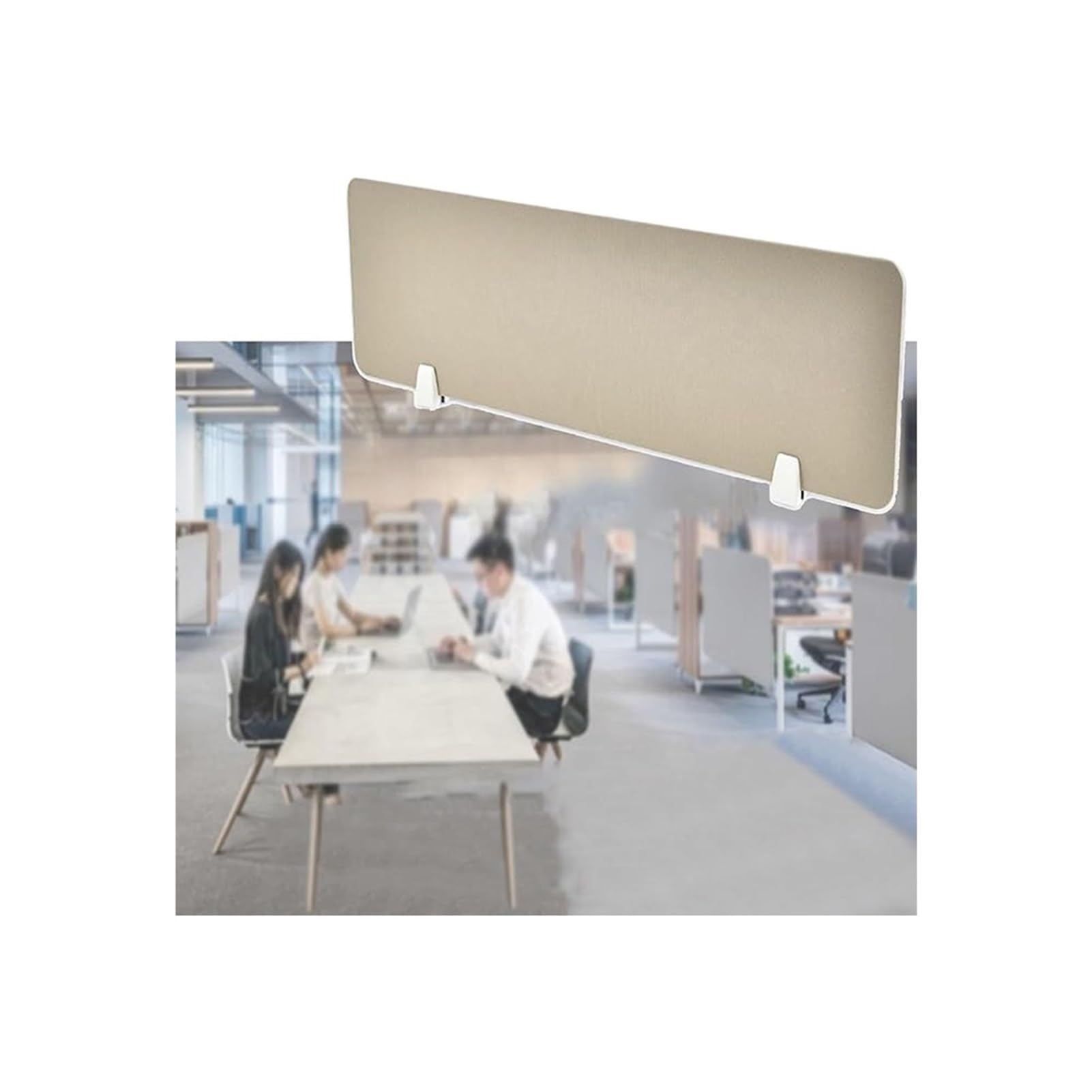Sichtschutzwand für den Schreibtisch, tragbare Akustik-Trennwand – Schallschutzwand für Homeoffice und Klassenzimmer – freistehender Arbeitsbereichsteiler, Braun, 60 x 30 cm – Fördert die Ko