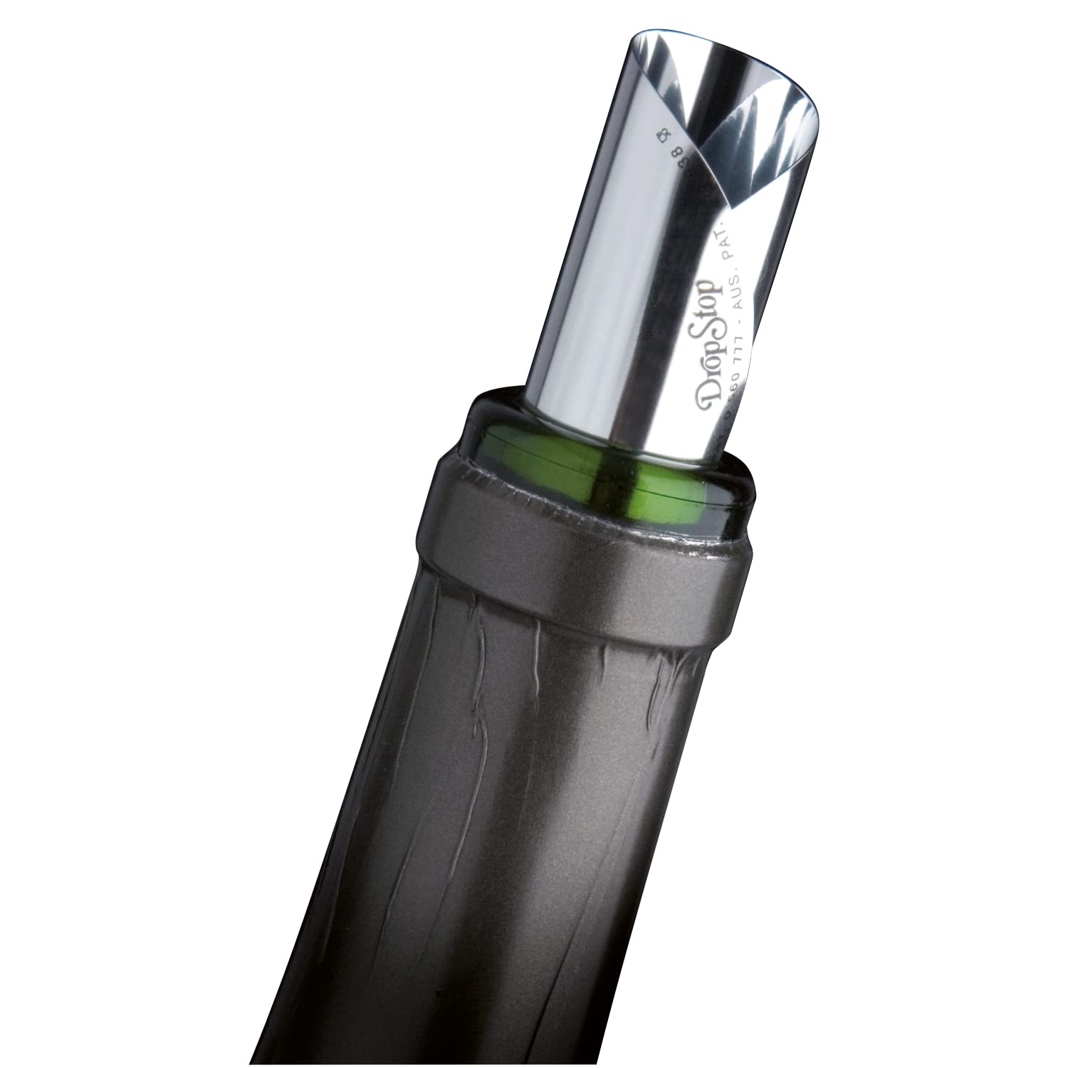 DropStop Dripless Wine Pourer Disc, White, Set of 2