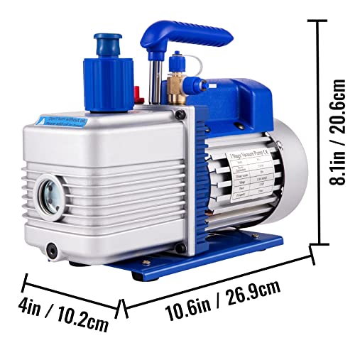 Pompe à vide HVAC 4.8CFM avec manomètre pour climatisation