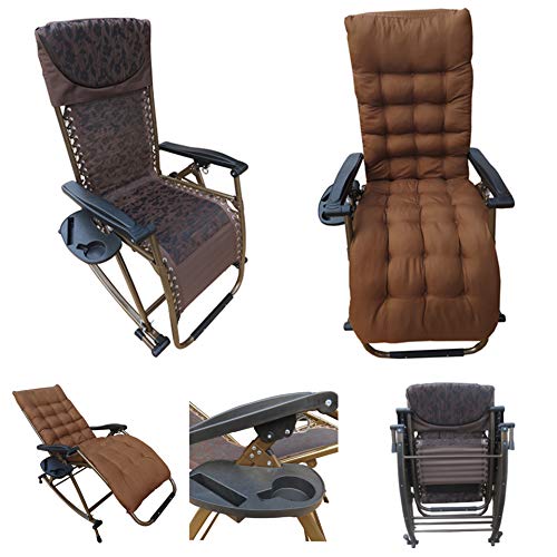 Image of Amaze Folding Portable Zero Gravity Compact Easy Push Back Rocking oscillating Reclining Designer Relax Chair- 08 Brown Flowers