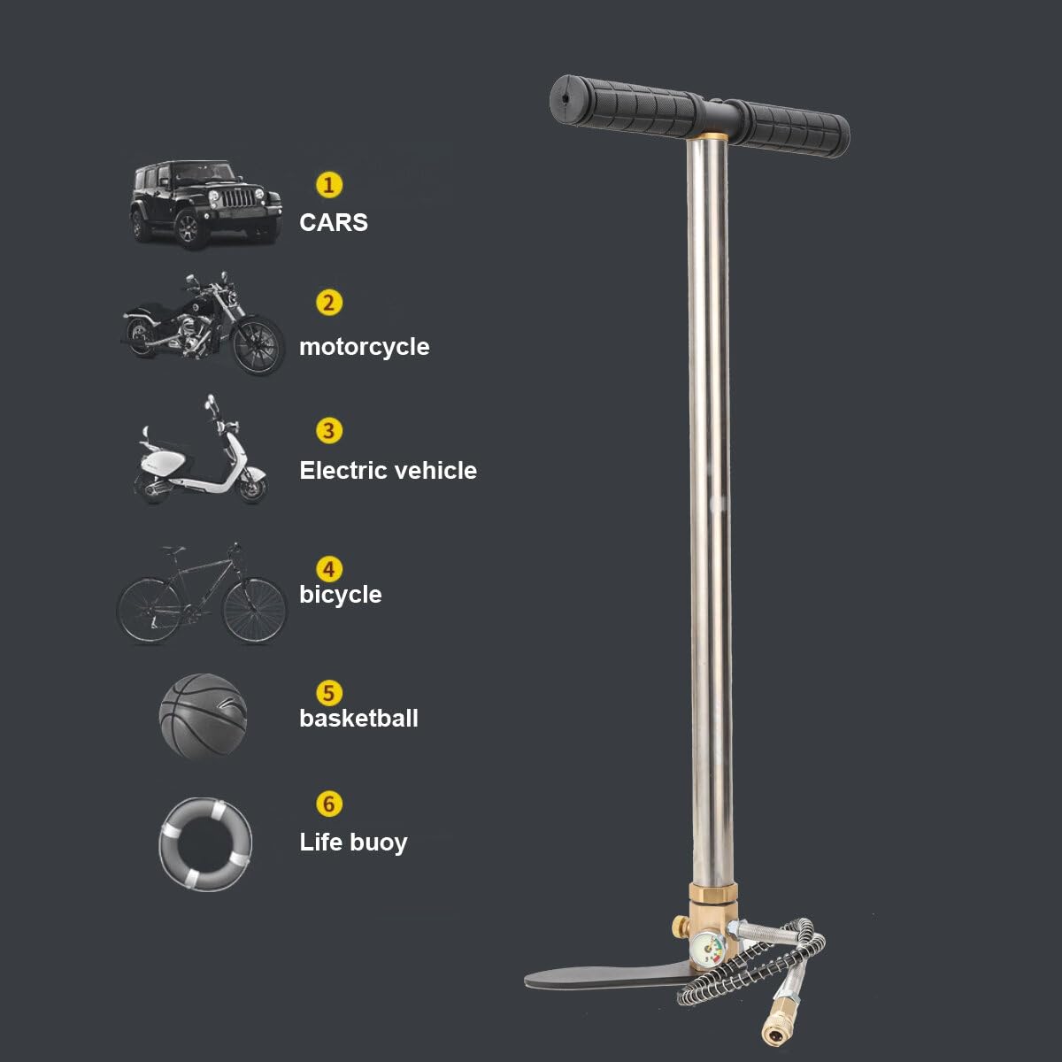 Pompa a mano ad alta pressione 6000psi 3 fasi pistola ad aria compressa pompa di riempimento pistola a staffa caricatore pompa a mano fucili ad aria compressa per cilindro di guida ad aria e