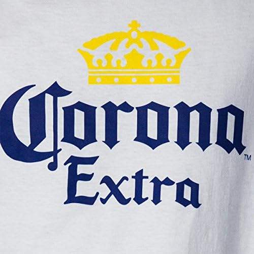 Camiseta masculina Corona com logotipo da coroa, White, XXG
