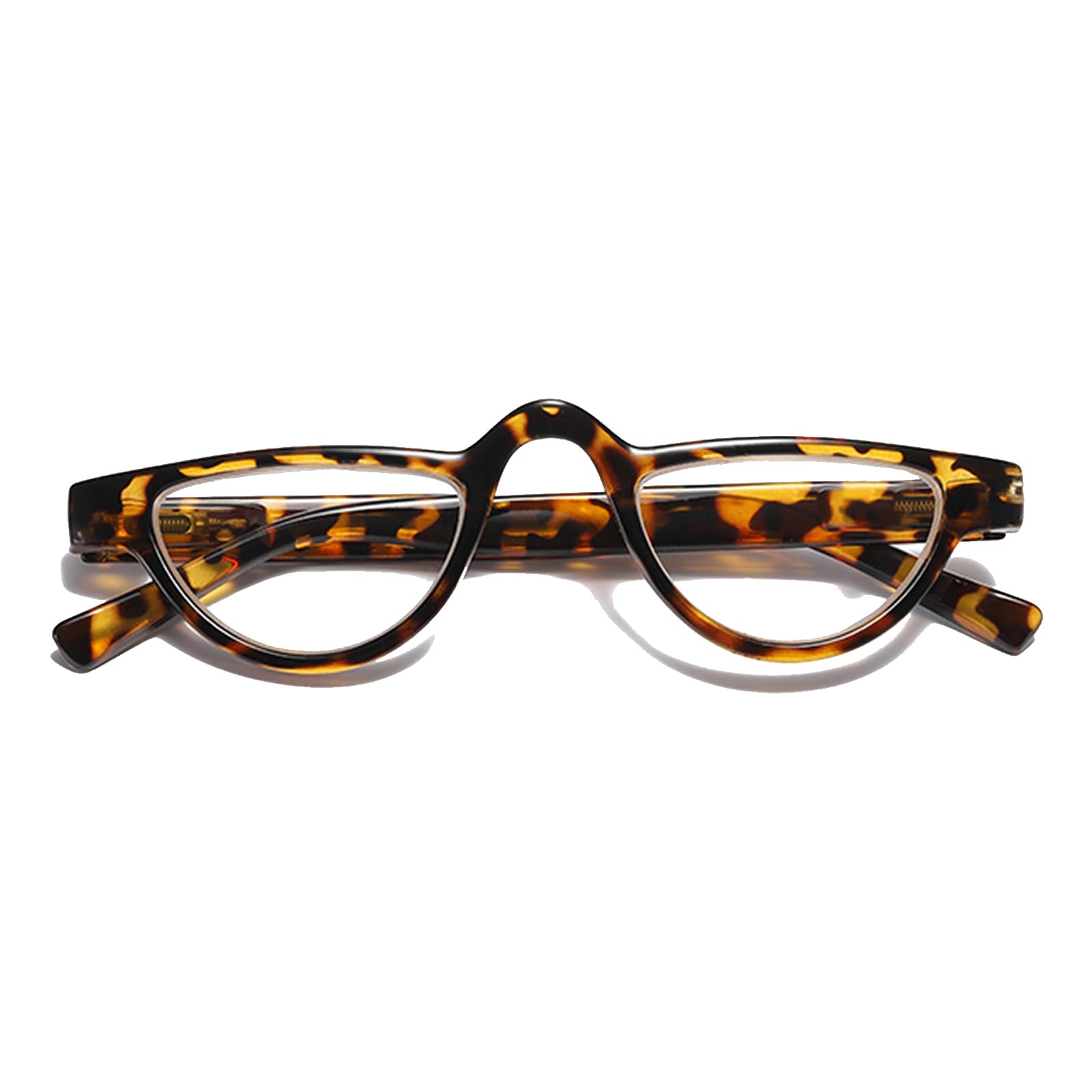 Hubeye Gafas de lectura de Media Luna para mujer y hombre con bisagra de resorte anteojos de lectura pequeña