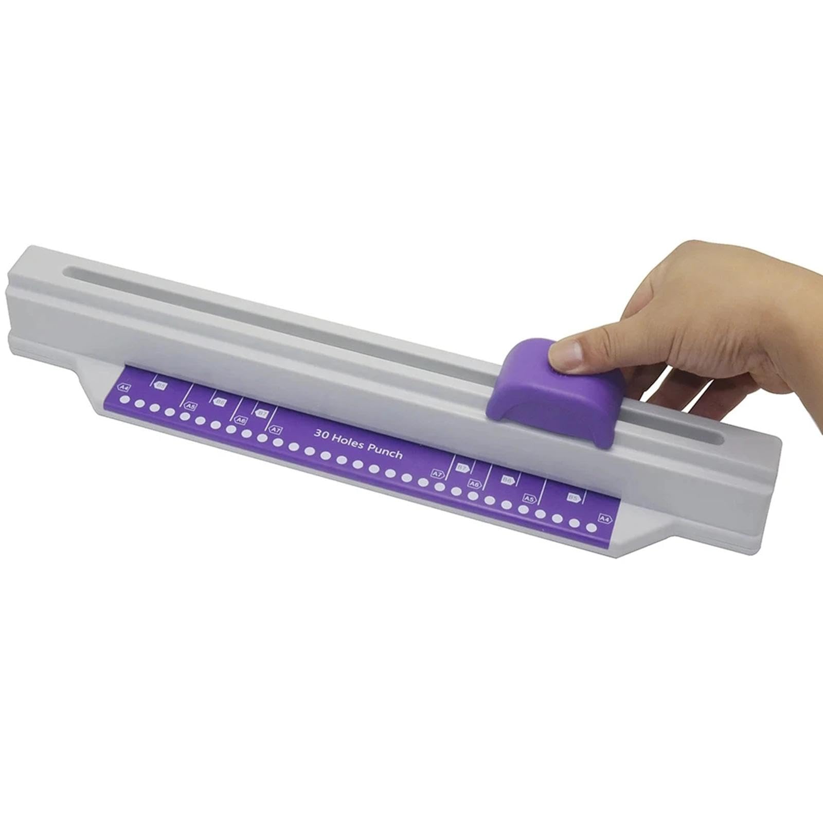 Generic Perforatrice a 30 Fori per Carta A4, Versatile E Compatta, Da Tavolo, con Funzione di Pressione Manuale, Ideale per Ufficio, viola