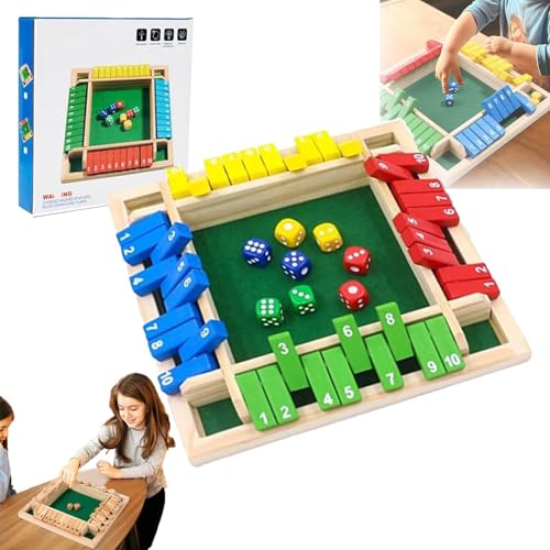 Shut The Box Game - Fun Wooden Dice Board Game